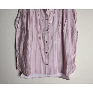 NEW COLORBLOCK women's striped sleeveless button front blouse in pink